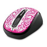 Мишка MICROSOFT Wireless Mobile mouse 3500, USB, English White/Flowers