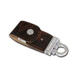 Memory ( USB flash ) PRESTIGIO PLDF4096MAPBROWN PRESTIGIO 4GB USB 2.0 Leather Flash Black Map with red line