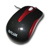 Input Devices - Mouse Box DELUX DLM-115/USB/BLACK/RED Мишка DELUX DLM-115 (Кабел, Оптичен 800dpi,3 btn,USB), Черен/Червен