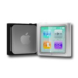 iPod accessories CYGNETT CY0185CNSEC CYGNETT SecondSkin, Black & clear silicon case with screen protector for iPod Nano 6th, С опаковка