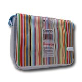 Carrying Case CANYON CNL-NB08S Bag CANYON Messenger for notebooks 13.3”, White/Blue with Color Stripes