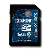 Memory ( flash cards ) KINGSTON SD10G2/16GB KINGSTON Memory ( flash cards ) 16GB Secure Digital High Capacity Class 10 100x