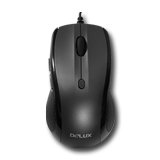 Input Devices - Mouse Box DELUX DLM-528/USB/BLACK Мишка DELUX DLM-528 (Кабел, Оптичен 1000dpi,5 btn,USB), Черен