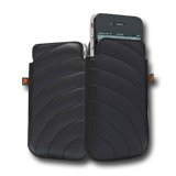 iPhone accessories CYGNETT CY0493CPMAN CYGNETT Manhattan Padded leather pouch for iPhone 4 & iPhone 4S, Black, Retail for iPhone 4, Черен, С опаковка