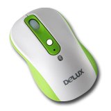 Input Devices - Mouse Box DELUX DLM-102VB/WHITE/GREEN Мишка DELUX DLM-102VB (Безжичен, Оптичен 500dpi/1000dpi,3 btn), Бял/Зелен