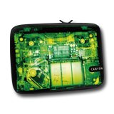 Carrying Case CANYON CNL-NB12X Чанта за лаптоп CANYON Sleeve X-Ray for up to 15.6" laptop, Neoprene, Черен/Зелен