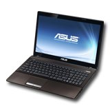 PC Notebook ASUS K53SC-SX140D Лаптоп ASUS K53SC 15.6" Светодиод (Подсветка) (1366x768) TFT, Core i7 Mobile 2670QM, DDR3 SDRAM 4GB, DVD Super Multi,  GeForce GT 520MX 1GB, Wi-Fi, 750GB HDD, Web Cam, HDMI, 6 cells, Free DOS, Тъмно кафяв
