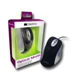 Input Devices - Mouse Box CANYON CNR-MSO03N Мишка CANYON CNR-MSO03N (Кабел, Оптичен 800dpi,3 btn,USB), Черен/Сребрист