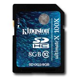 Memory ( flash cards ) KINGSTON SD10G2/8GB KINGSTON Memory ( flash cards ) 8GB Secure Digital High Capacity Class 10, Plastic