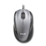 Input Devices - Mouse Box DELUX DLM-126BU/USB/SILVR/BLACK Мишка DELUX DLM-126 (Кабел, Оптичен,3 btn,USB), Сребрист/Черен