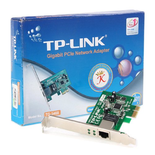 Network Interface Card TP-LINK TG-3468 NIC TP-Link TG-3468, 32-bit Gigabit PCIe Network Adapter, Realtek RTL8168B, 10/100/1000Mbps RJ45 port, Auto MDI/MDIX