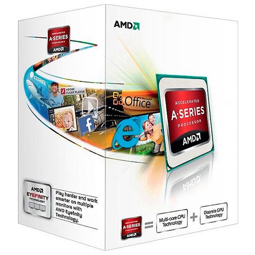 CPU Desktop AMD AD5300OKHJBOX AMD CPU Trinity A4-Series X2 5300 (3.40GHz,1MB,65W,FM2) box, Radeon TM HD 7480D