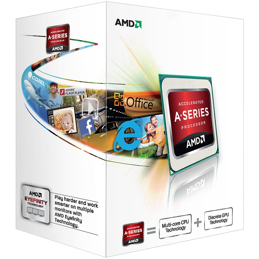 CPU Desktop AMD AD4000OKHLBOX AMD CPU Richland A4-Series X2 4000 (3.2GHz,1MB,65W,FM2) box, Radeon TM HD 7480D