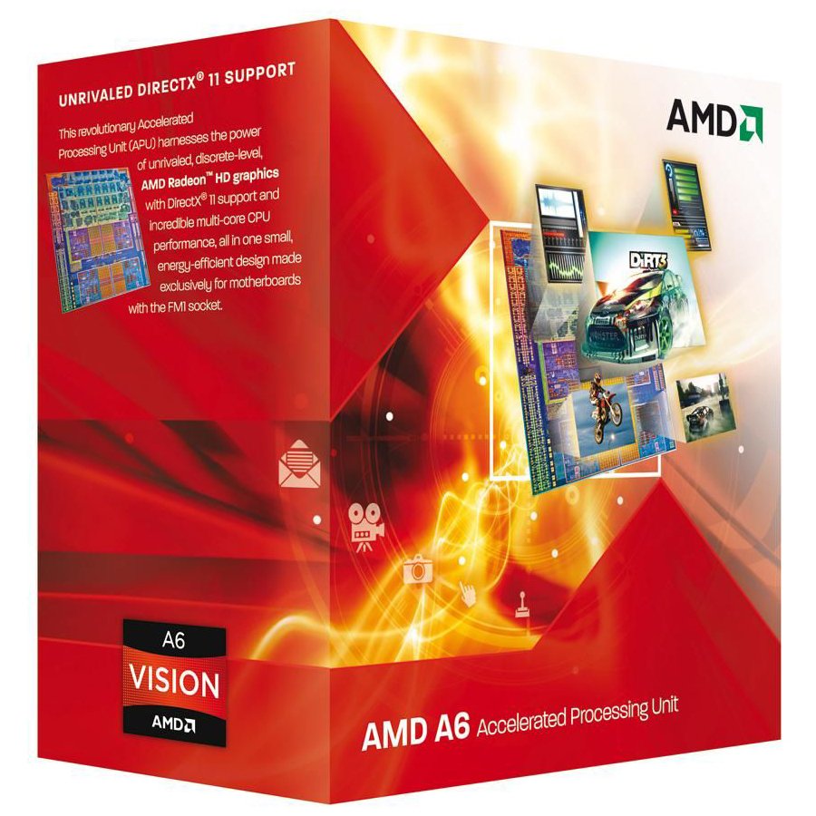 CPU Desktop AMD AD640KOKHLBOX AMD CPU Richland A6-Series X2 6400K (3.9GHz,1MB,65W,FM2) box, Black Edition, Radeon TM HD 8470D