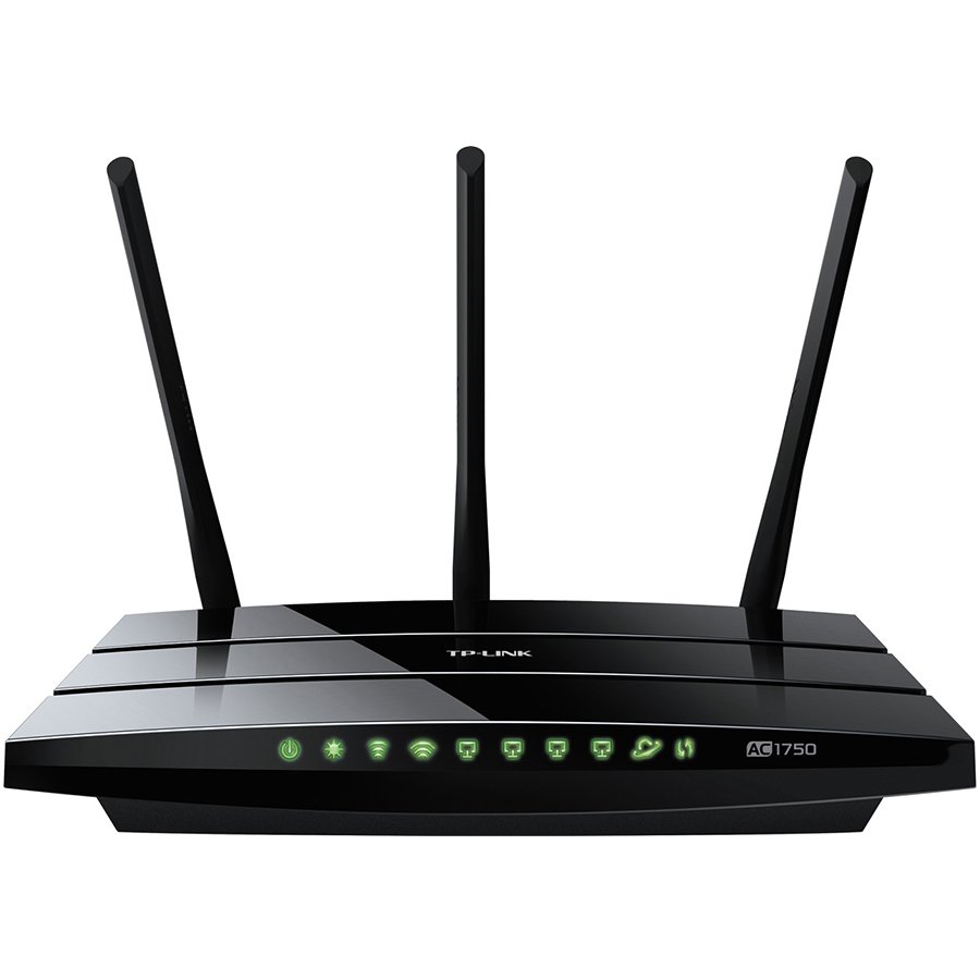 Networking - Router TP-LINK ARCHER-C7 AC1750 Dual Band Wireless Gigabit Router, Atheros, 3T3R, 1300Mbps at 5Ghz + 450Mbps at 2.4Ghz, 802.11ac/a/b/g/n, 4-port Gigabit Switch, Wireless On/Off and WPS button, 2 USB ports, 3 external antennas