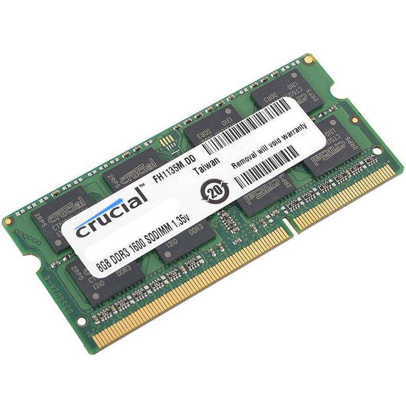 Memory ( Mobile ) CRUCIAL CT102464BF160B Crucial RAM 8GB DDR3 1600 MT/s (PC3-12800) CL11 SODIMM 204pin 1.35V/1.5V