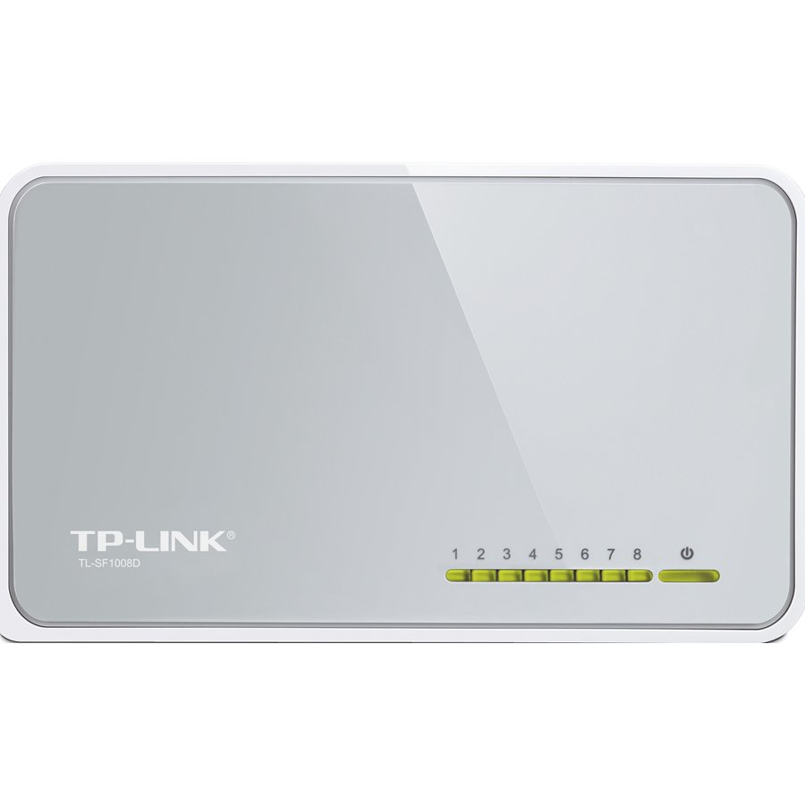 Network Switch TP-LINK TL-SF1008D Switch TP-Link TL-SF1008D, 8-Port RJ45 10/100Mbps desktop switch, Fanless, LED indicator, Auto Negotiation/Auto MDI/MDIX, Plastic case