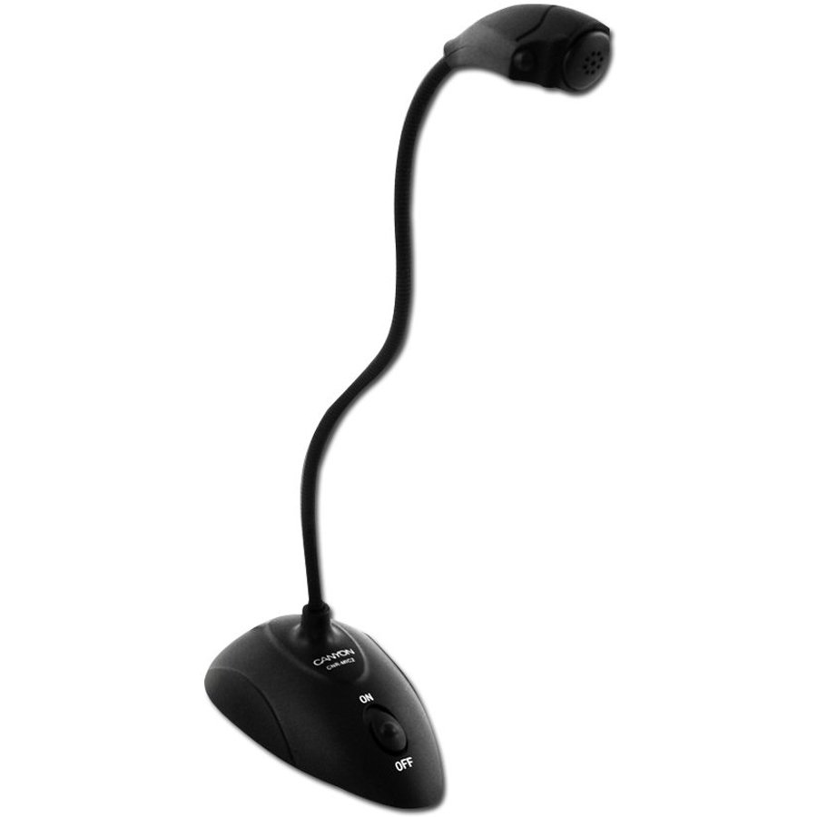 Multimedia - Microphone CANYON CNR-MIC02N Микрофон CANYON CNR-MIC02N (16kHz, -58 dB, Кабел) Черен