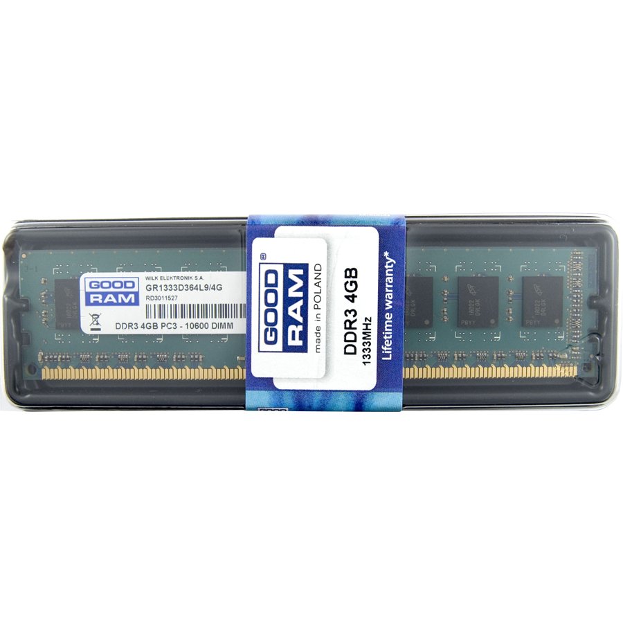 Memory ( Desktop ) GOODRAM GR1333D364L9S/4G Desktop memory 4GB 1333 MHz SR DIMM