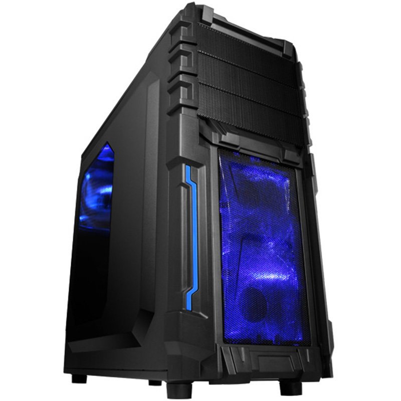PC Chassis RAIDMAX VORTEX_402 Chassis Vortex Middle Tower, ATX, 7 slots, 3 X 5.25", 3 X 3.5" H.D., 1 X USB2.0 / 2 x AUDIO / 1 x USB3.0, PSU Optional,1 X 120mm Front LED fan/opt./, 1 x 120mm Back Black FAN, 1 X 120mm Side LED fan /opt./, BLACK