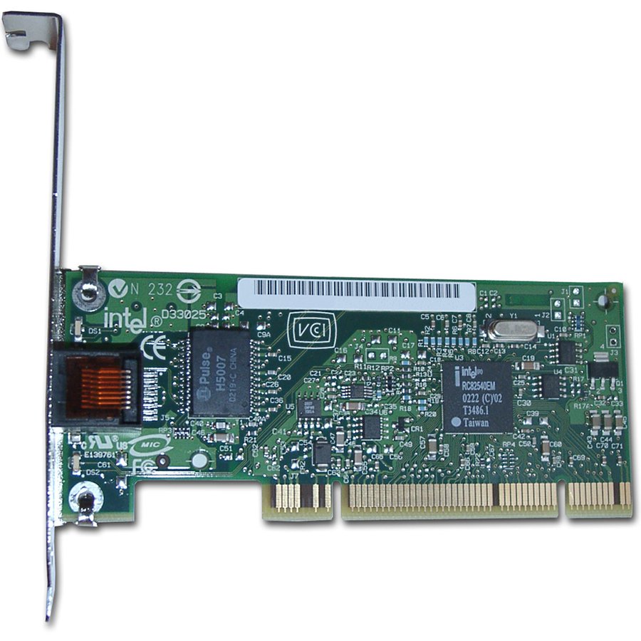 Network Interface Card INTEL PWLA8391GTBLK Мрежова Карта INTEL PRO/1000 GT Desktop Adapter (PCI, 10/100/1000Base-T, 1000Mbps, Gigabit Ethernet) Без опаковка
