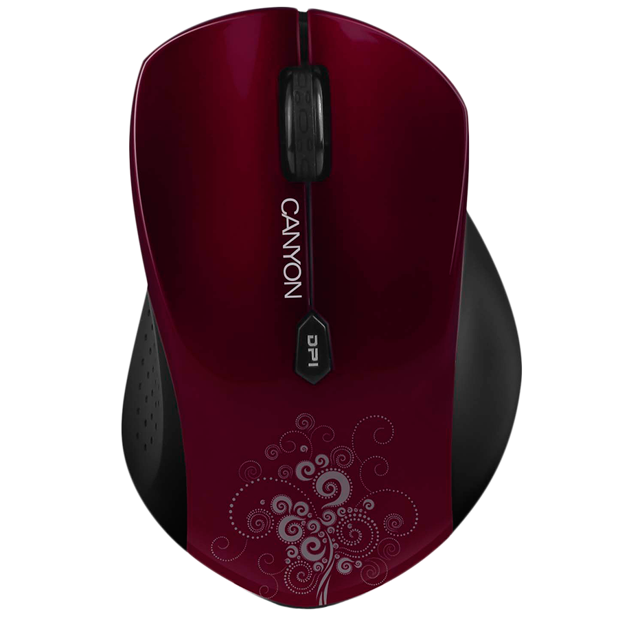 Input Devices - Mouse Box CANYON CNS-CMSW4R CANYON CNS-CMSW4 Mouse (Wireless, Optical 800/1280 dpi, 6 btn, USB, power saving technology), Red