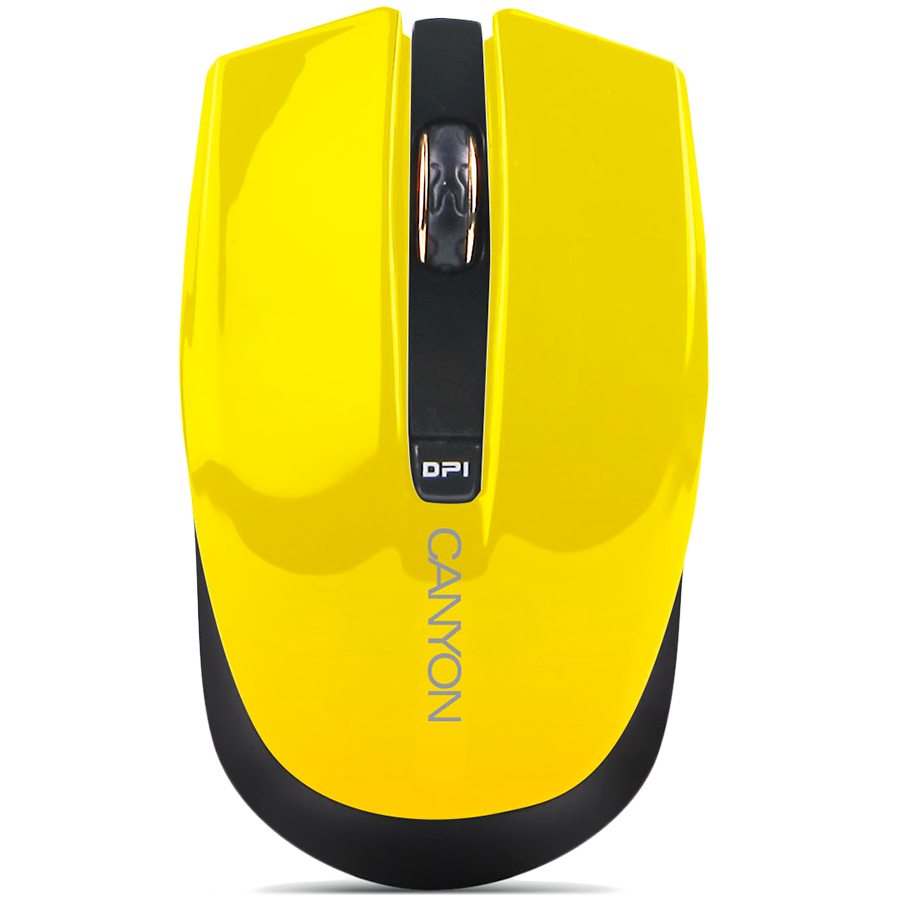 Input Devices - Mouse Box CANYON CNS-CMSW5Y CANYON Mouse CNS-CMSW5 (Wireless, Optical 800/1280 dpi, 4 btn, USB, power saving technology), Yellow