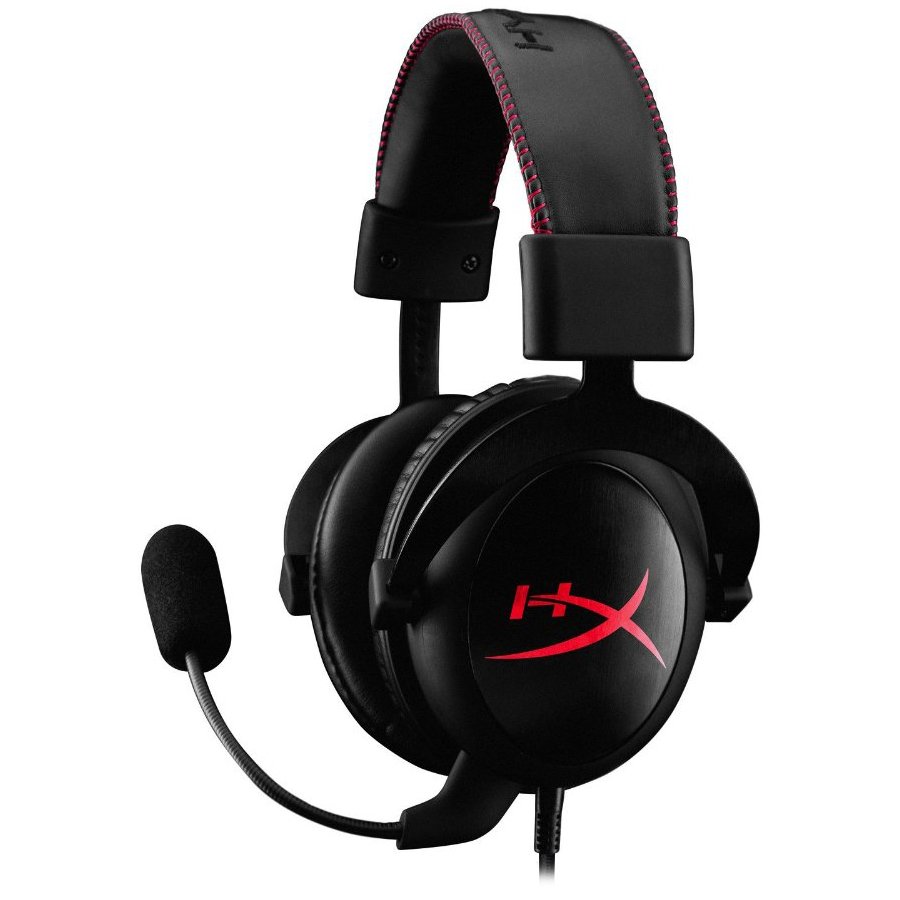 Multimedia - Headset KINGSTON KHX-H3CL/WR Kingston HyperX Gaming Headset, Cloud, black, 53mm drivers, 3.5mm jack, noise-cancellation microphone, aluminium frame, 1m + 2m extension + 10cm iPhone , EAN: 740617228014