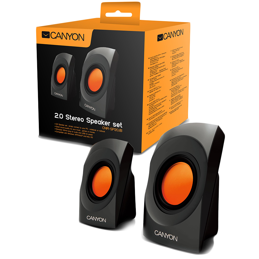 Multimedia - Speaker CANYON CNR-SP20JB Високоговорител CANYON CNR-SP20JB (Стерео, 4W, 130Hz-16kHz, Черен)