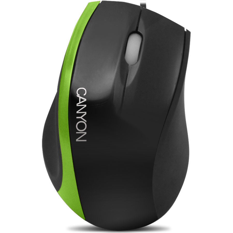 Input Devices - Mouse Box CANYON CNR-MSO01NG Input Devices - Mouse Box CANYON CNR-MSO01N (Cable, Optical 800dpi,3 btn,USB), Black/Green