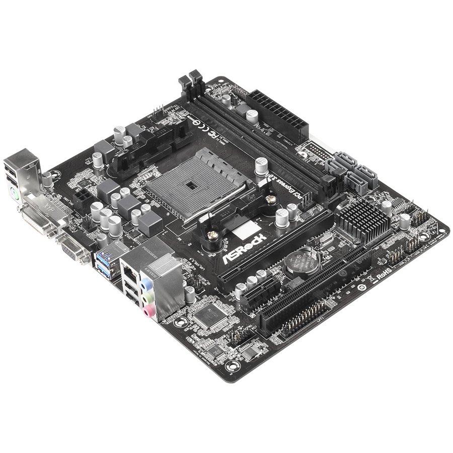 Main Board Desktop ASROCK FM2A68M-DG3_PLUS ASROCK Main Board Desktop AMD A68H (sFM2,2xDDR3,6ch,SATA III,GLAN,USB 3.0, DVI) mATX Box