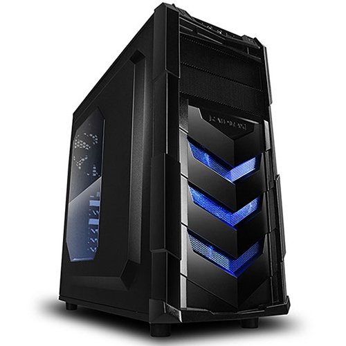 PC Chassis RAIDMAX VORTEX_V4_404WBU Chassis Vortex_V4 Middle Tower, ATX, 7 slots, 2 X 5.25", 3 X 3.5" H.D., 3 X 2.5" SSD, 1 X USB2.0 / 2 x AUDIO / 1 x USB3.0, PSU Optional,2 X 120mm Front LED fan/opt./, 1 x 120mm Back Black FAN, 1 X 120mm top LED fan /opt