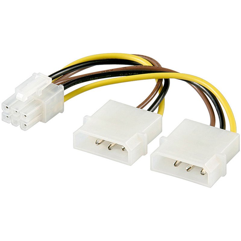 Cable AKYGA AK-CA-13 Power cable 2xMolex/PCI-Express-6pin Akyga AK-CA-13 15cm