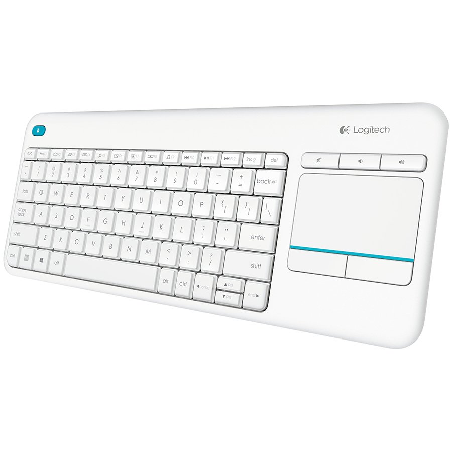 Input Devices - Keyboard Box LOGITECH 920-007146 LOGITECH Wireless Touch Keyboard K400 Plus - INTNL - US International layout - White
