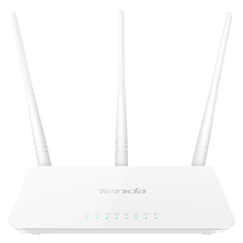 Networking - Router TENDA F3 Tenda Wi-Fi Router 300Mbps, 3x5dbi fixed antennas, 1x10/100Mbps WAN Port, 3x10/100Mbps LAN ports; 2.4GHZ, DHCP, PPPoE, Static IP, PPTP, L2TP, WPS, WISP