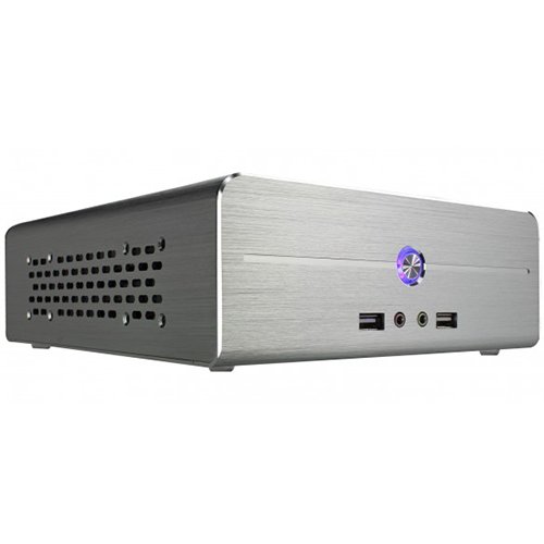 PC Chassis E-MINI CASEMI5WSDC5A E-mini I5 Silver, Brushed Aluminium,120W DC/DC 12V/5A Adapter