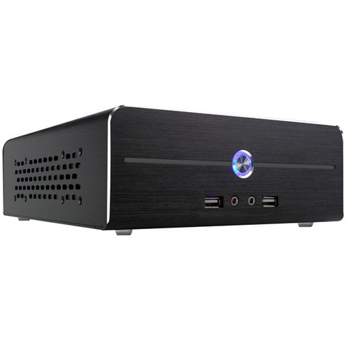 PC Chassis E-MINI CASEMI5WBDC5A E-mini I5 Black, Brushed Aluminium,120W DC/DC 12V/5A Adapter