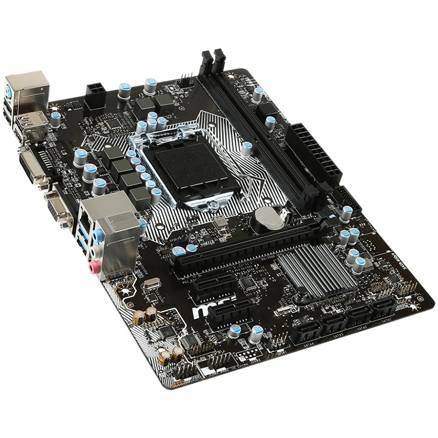Main Board Desktop MSI H110M_PRO_VD MSI Main Board Desktop H110 (S1151,2DDR4,1xPCI-Ex16,2xPCI-Ex1 USB3.1,USB2.0,SATA III,DVI,GLAN) mATX Retail