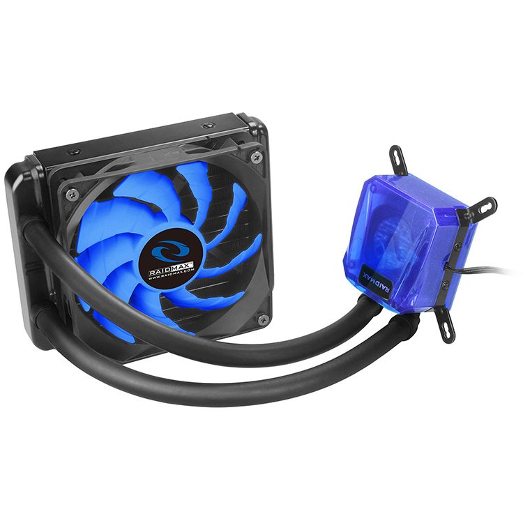 Cooling System RAIDMAX COBRA_120 Raidmax Cobra Series 120, Compatible with Intel (LGA1150/1155/1156, 1366, 2011/ 2011-3) and AMD (AM2/AM3, FM1/FM2), 140mm radiator and single SP120, 500~1800 RPM, < 21.2dBA (Max.), Ceramic Bearing, Aluminum