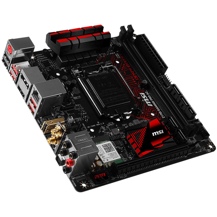 Main Board Desktop MSI Z170I_GAMING_PRO_AC MSI Main Board Desktop Z170 (S1151,2xDDR4,PCI-Ex16,PCI-Ex1, USB3.1,USB2.0,SATA III,M2,HDMI,GLAN, WiFi) miniATX Retail
