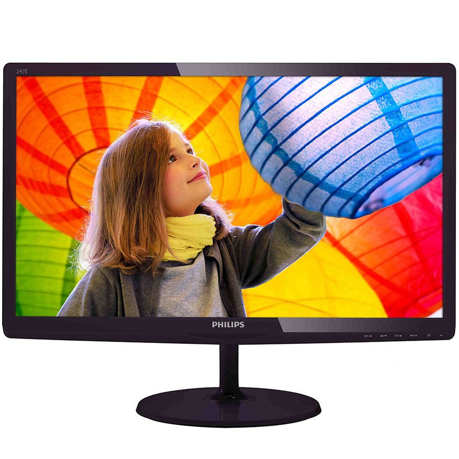 Monitor LED PHILIPS 247E6QDAD/00 PHILIPS Monitor LED E-Line 247E6QDAD (23.6'', ADS-IPS, 16.9, 1920x1080, 5ms, 20M:1, 250 cd/m2, VGA, DVI, HDMI, Speakers) Black cherry, 3y