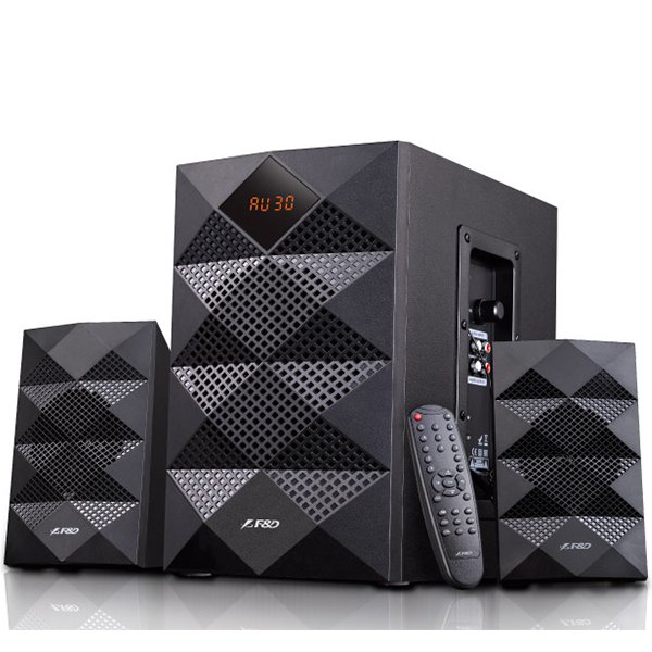 Multimedia - Speaker FENDA A180X Multimedia Bluetooth Speakers F&D A180X (2.1 Channel Surround, 42W, 200-20KHz, Subwoofer: 50-118Hz, Bluetooth 4.0, USB card reader, FM, digital, Remote Control, Wooden, Black)