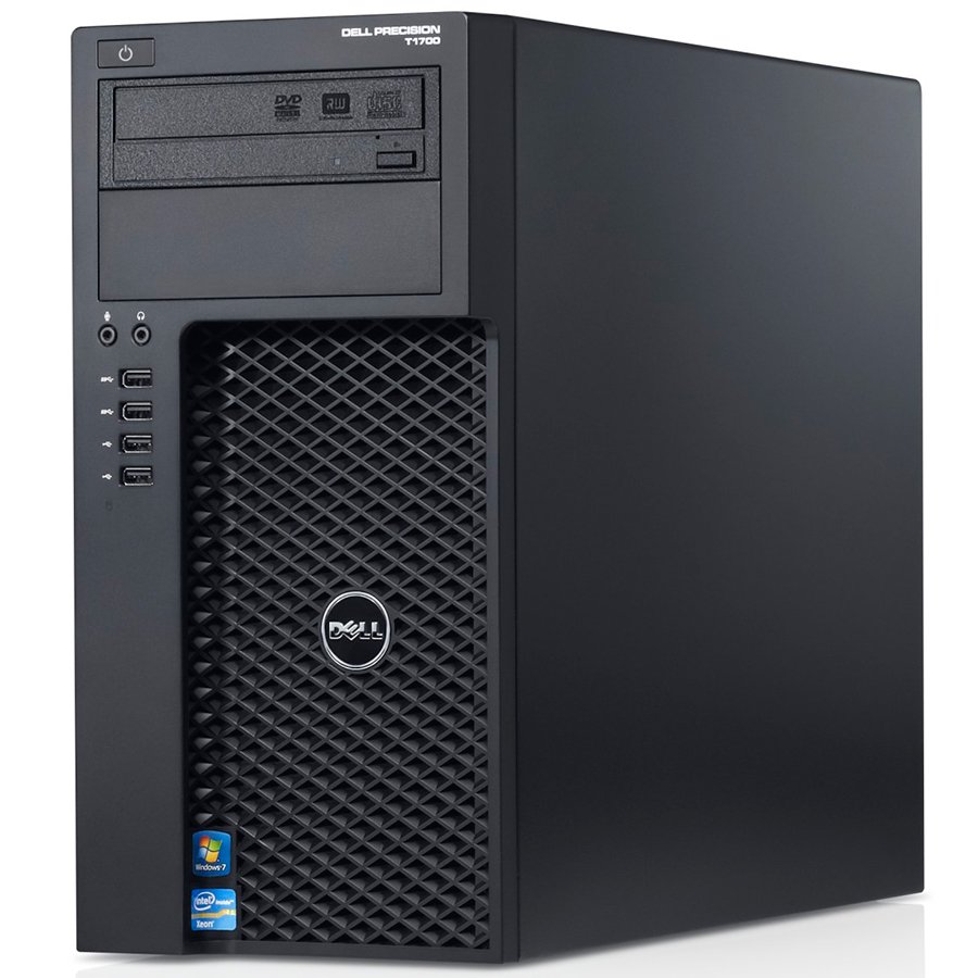 Desktop Computer DELL CA357PT1700MUFWSVID_WIN-14 Dell Precision T1700, Intel Xeon E3-1220 v3 3.10GHz, 16GB (2x8GB) DDR3, 500GB SATA HDD, 16x DVD+/-RW, NO VGA, USB Mouse, KB212-B USB Keyboard, 290W PSU, Intrusion Switch, Win7 Pro (64Bit Windows 8.1 Pro Lic