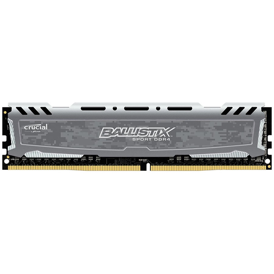 Memory ( Desktop ) CRUCIAL BLS16G4D240FSB Crucial DRAM 16GB DDR4 2400 MT/s (PC4-19200) CL16 DR x8 Unbuffered DIMM 288pin Ballistix Sport LT DDR4 1.2V, Digital camo heat spreader and black PCB, EAN: 649528773821