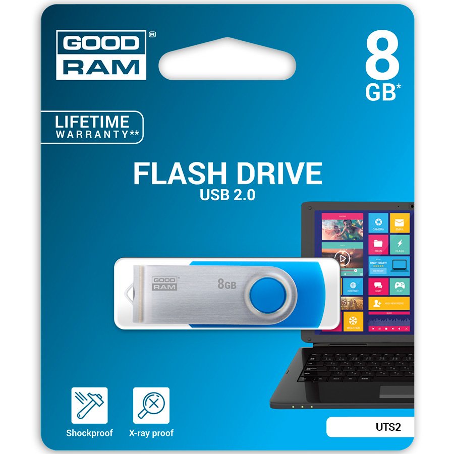 Memory ( USB flash ) GOODRAM UTS2-0080B0R11 GOODRAM 8GB UTS2 BLUE USB 2.0