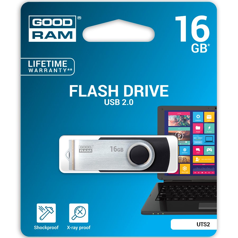 Memory ( USB flash ) GOODRAM UTS2-0160K0R11 GOODRAM 16GB UTS2 BLACK USB 2.0