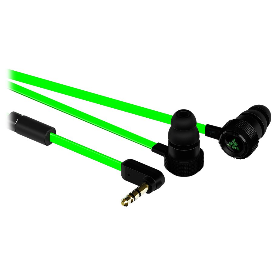 Multimedia - Headset RAZER RZ12-01730100-R3G1 Razer Hammerhead V2,Analog Gaming & Music In-Ear Headphones,10 mm extra-large dynamic drivers,flat-style cables, Enhanced passive noise isolation with bi-flange tips,