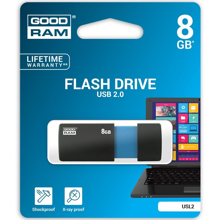 Memory ( USB flash ) GOODRAM USL2-0080K0R11 GOODRAM 8GB USL2 BLACK USB 2.0