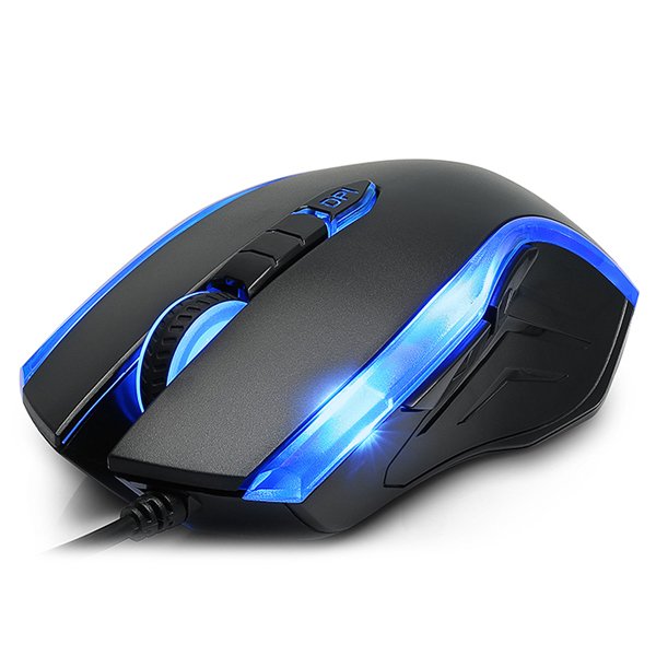 Input Devices - Mouse Box DELUX DLM-M556BU_BLACK_BLUE Input Devices - Mouse DELUX DLM-M556BU 5D Gaming 2400 dpi ,USB, Black/Blue