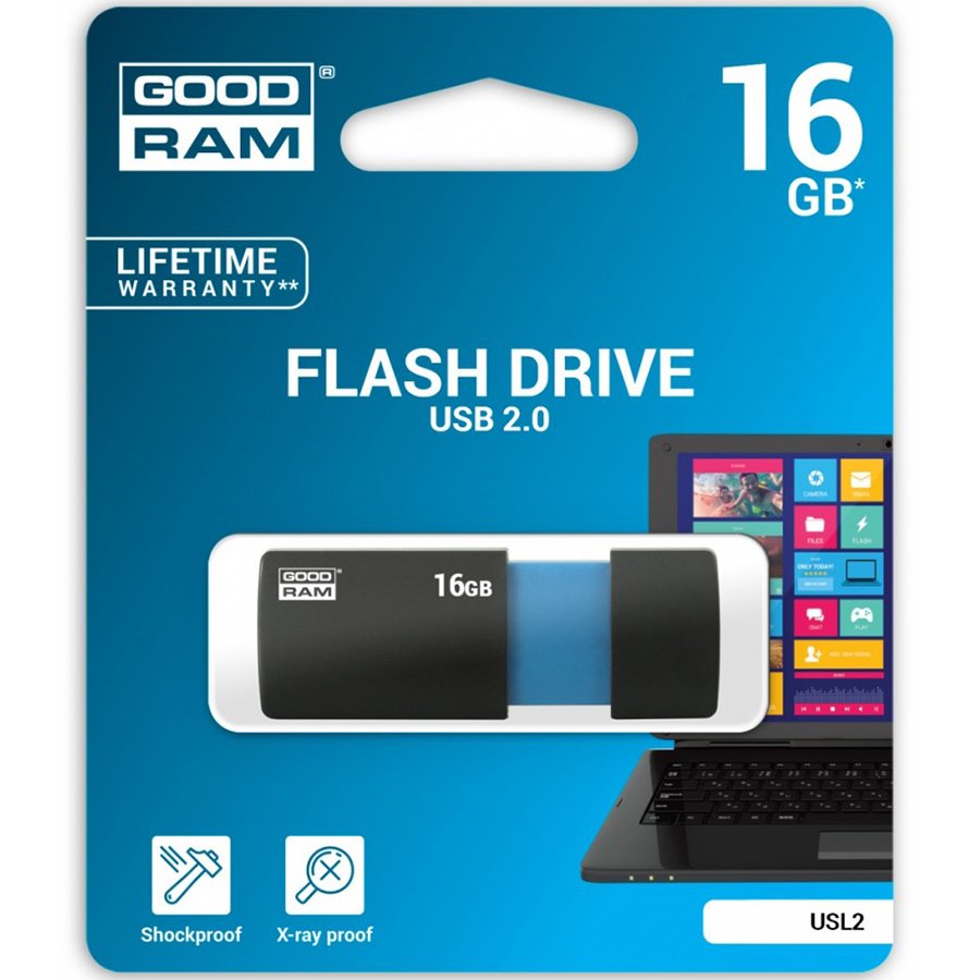 Memory ( USB flash ) GOODRAM USL2-0160K0R11 GOODRAM 16GB USL2 BLACK USB 2.0